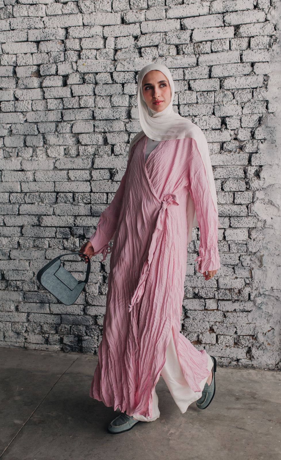 Crushed Wrap Dress