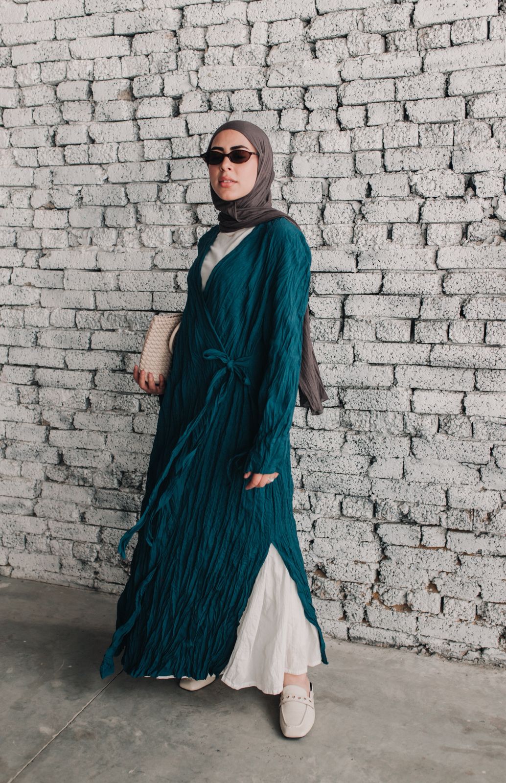 Crushed Wrap Dress